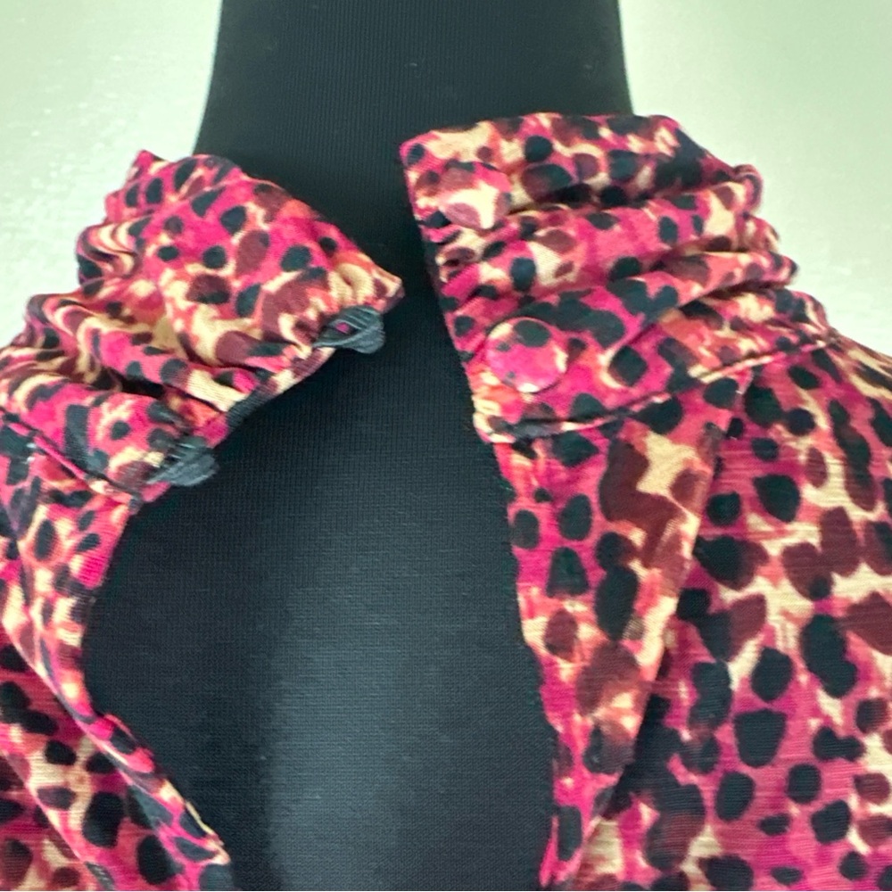 Bar III Dress Women XXL Animal Print Maxi Long High‎ Neck Lined Rayon Casual - Picture 4 of 9